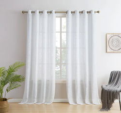 Hallmark Linen Semi-Sheer Curtain Pair (Set of 2)
