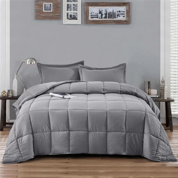 Whinney Pre-washed Microfiber Reversible 3 Piece Comforter Set